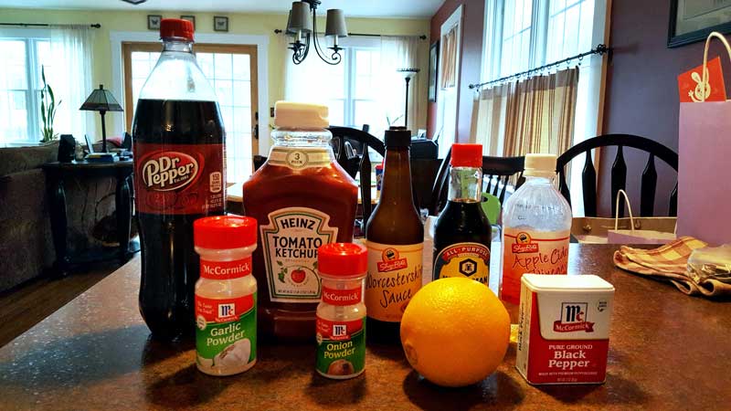 Dr Pepper sauce ingredients.