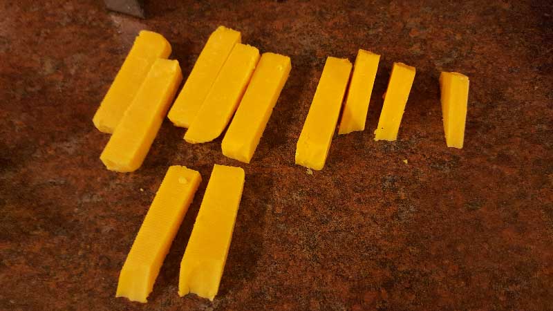 Sliced cheddar cheese