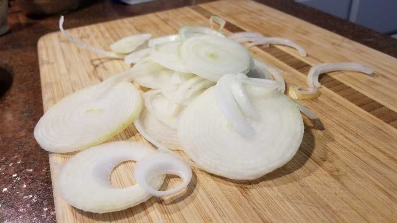 Sliced onion.