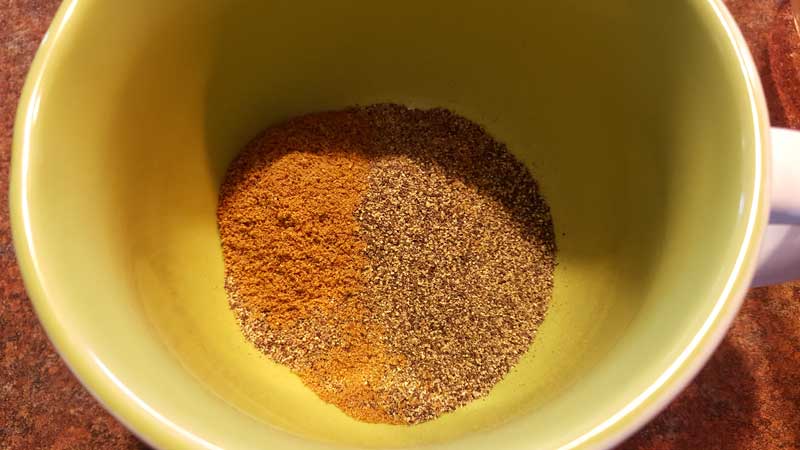 Cooking rub in a bowl.