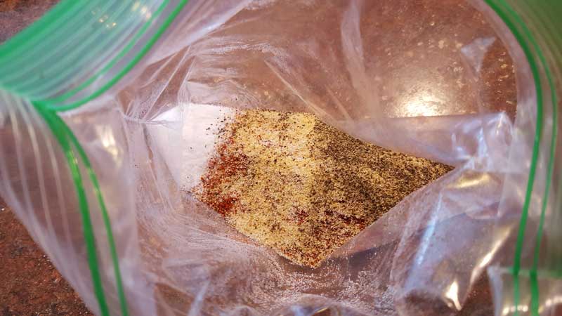 Spices in a bag